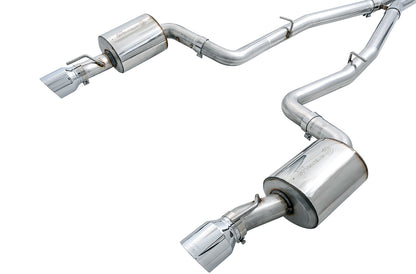 AWE Tuning Touring Edition Exhaust for 15+ Charger 6.4 / 6.2 SC - Non-Resonated - Chrome Silver Tips (3020-32056)
