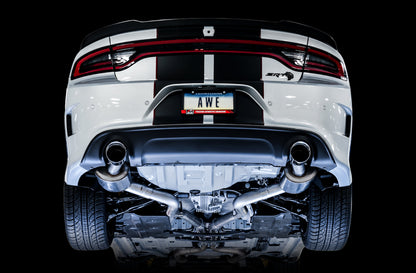 AWE Tuning Touring Edition Exhaust for 15+ Charger 6.4 / 6.2 SC - Non-Resonated - Chrome Silver Tips (3020-32056)