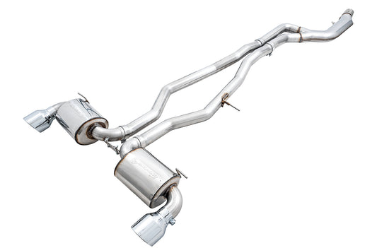 AWE Tuning Non-Resonated Touring Edition Exhaust for A90 Supra - 5" Chrome Silver Tips (3020-32058)