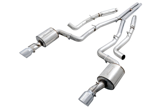 AWE Tuning Touring Edition Exhaust for 17+ Charger 5.7 - Non-Resonated - Chrome Silver Tips (3020-32060)