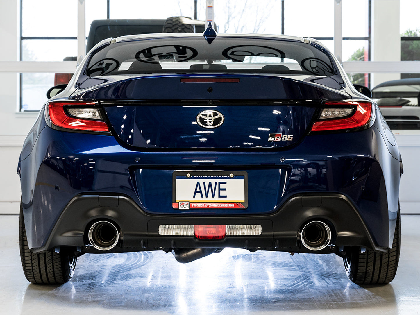 AWE Tuning Track Edition Exhaust for Subaru BRZ / Toyota GR86 / Toyota 86 / Scion FR-S - Chrome Silver Tips (3020-32279)