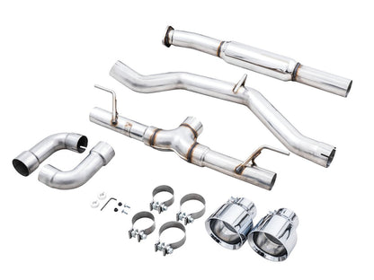 AWE Tuning Track Edition Exhaust for Subaru BRZ / Toyota GR86 / Toyota 86 / Scion FR-S - Chrome Silver Tips (3020-32279)