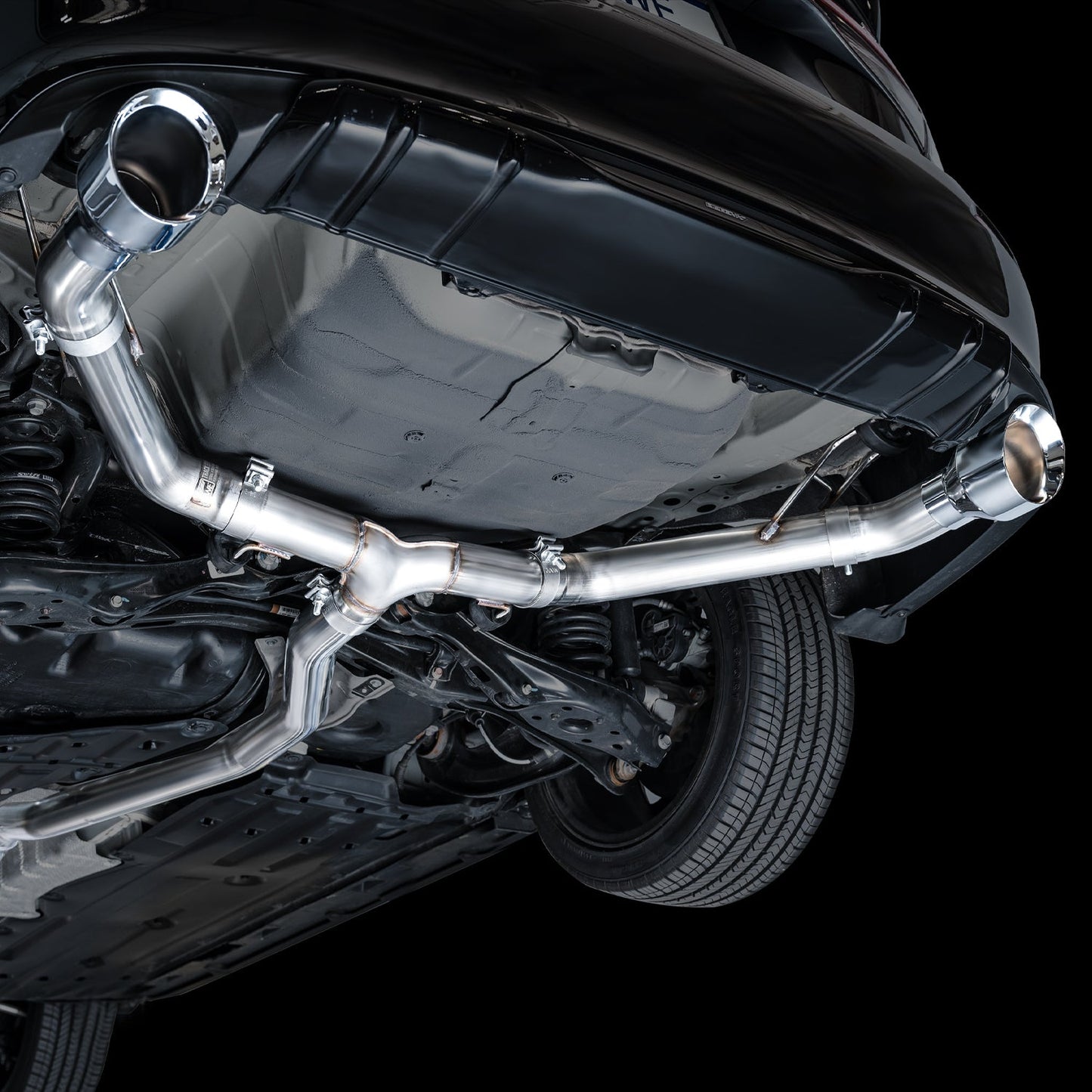 AWE Tuning Track Edition Catback Exhaust - Dual Chrome Silver Tips for 22+ Honda Civic Si/Acura Integra (3020-32331)