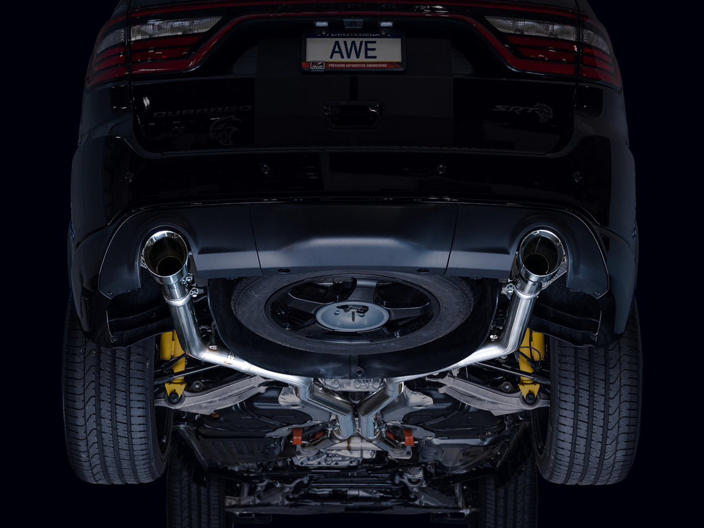 AWE Tuning Track Edition Exhaust - Chrome Silver Tips for 18-23 Dodge Durango SRT & Hellcat (3020-32952)