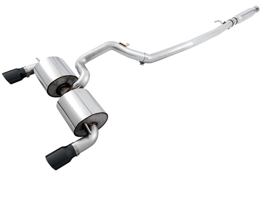 AWE Tuning Touring Edition Cat-back Exhaust for Ford Focus RS - Resonated - Diamond Black Tips (3020-33042)