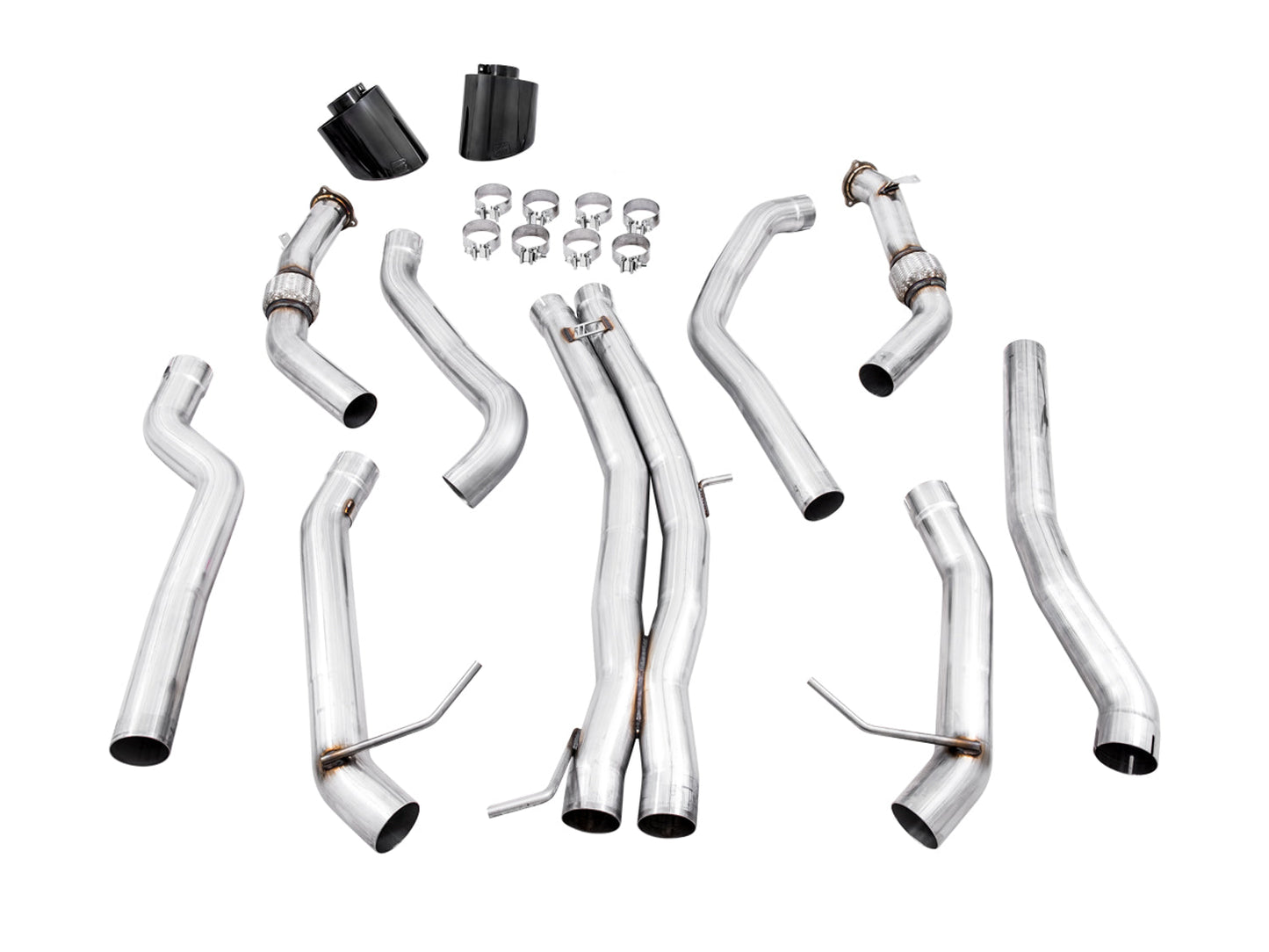 AWE Tuning Track Edition Exhaust for Audi B9 RS 5 Coupe - Non-Resonated - Diamond Black RS-style Tips (3020-33058)