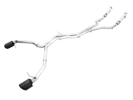 AWE Tuning Track Edition Exhaust for Audi B9 RS 5 Sportback - Non-Resonated - Diamond Black RS-style Tips (3020-33060)