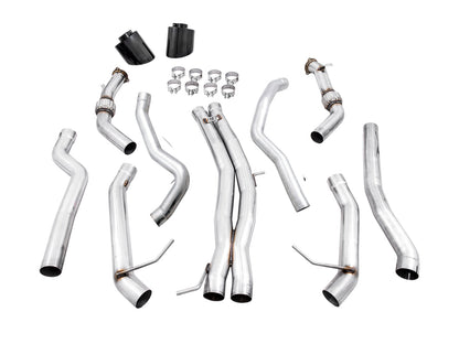 AWE Tuning Track Edition Exhaust for Audi B9 RS 5 Sportback - Non-Resonated - Diamond Black RS-style Tips (3020-33060)