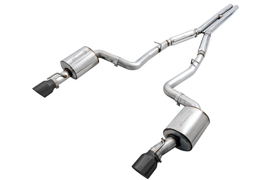 AWE Tuning Touring Edition Exhaust for 15+ Charger 6.4 / 6.2 SC - Non-Resonated - Diamond Black Tips (3020-33070)