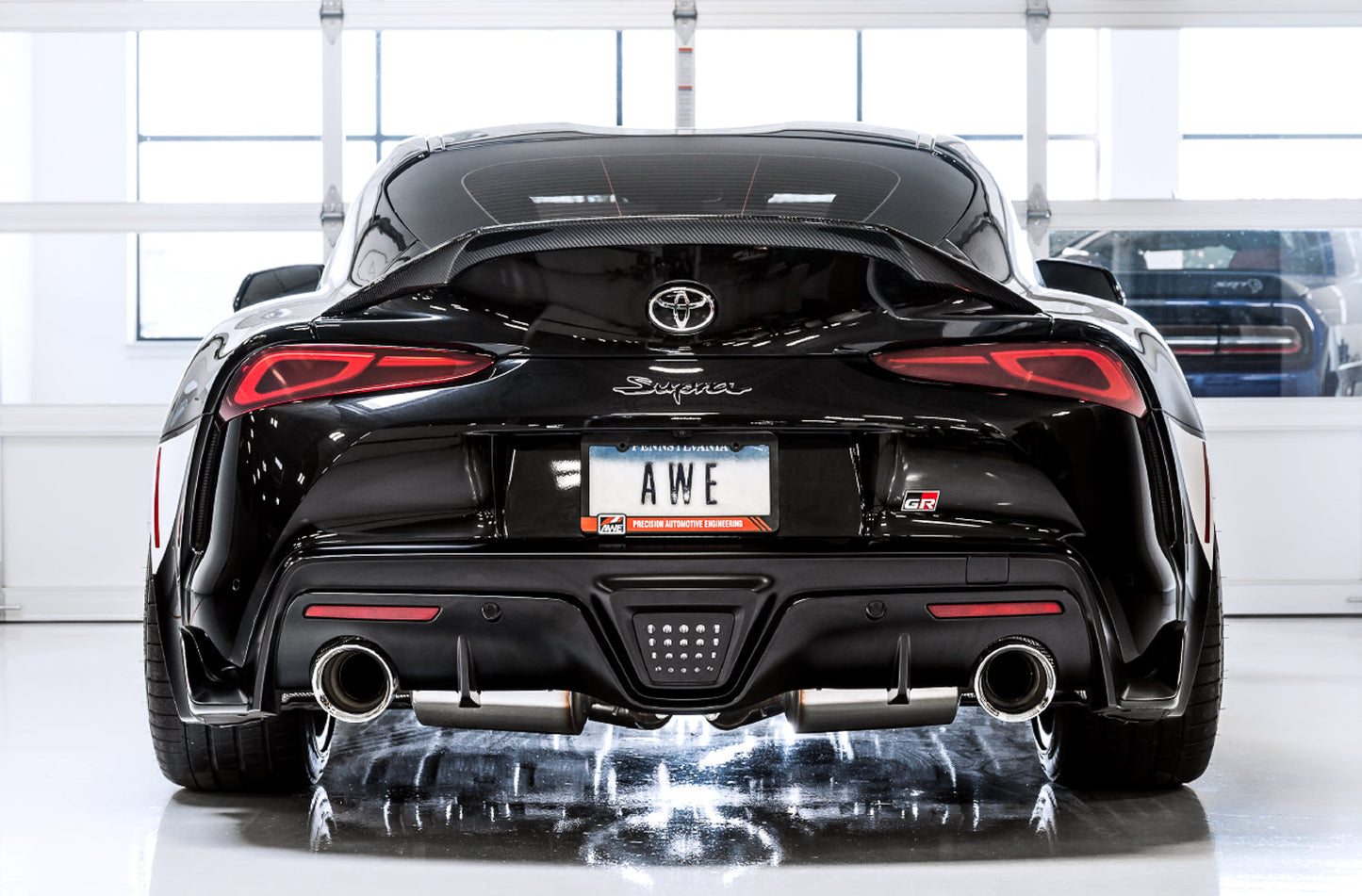AWE Tuning Non-Resonated Touring Edition Exhaust for A90 Supra - 5" Diamond Black Tips (3020-33072)