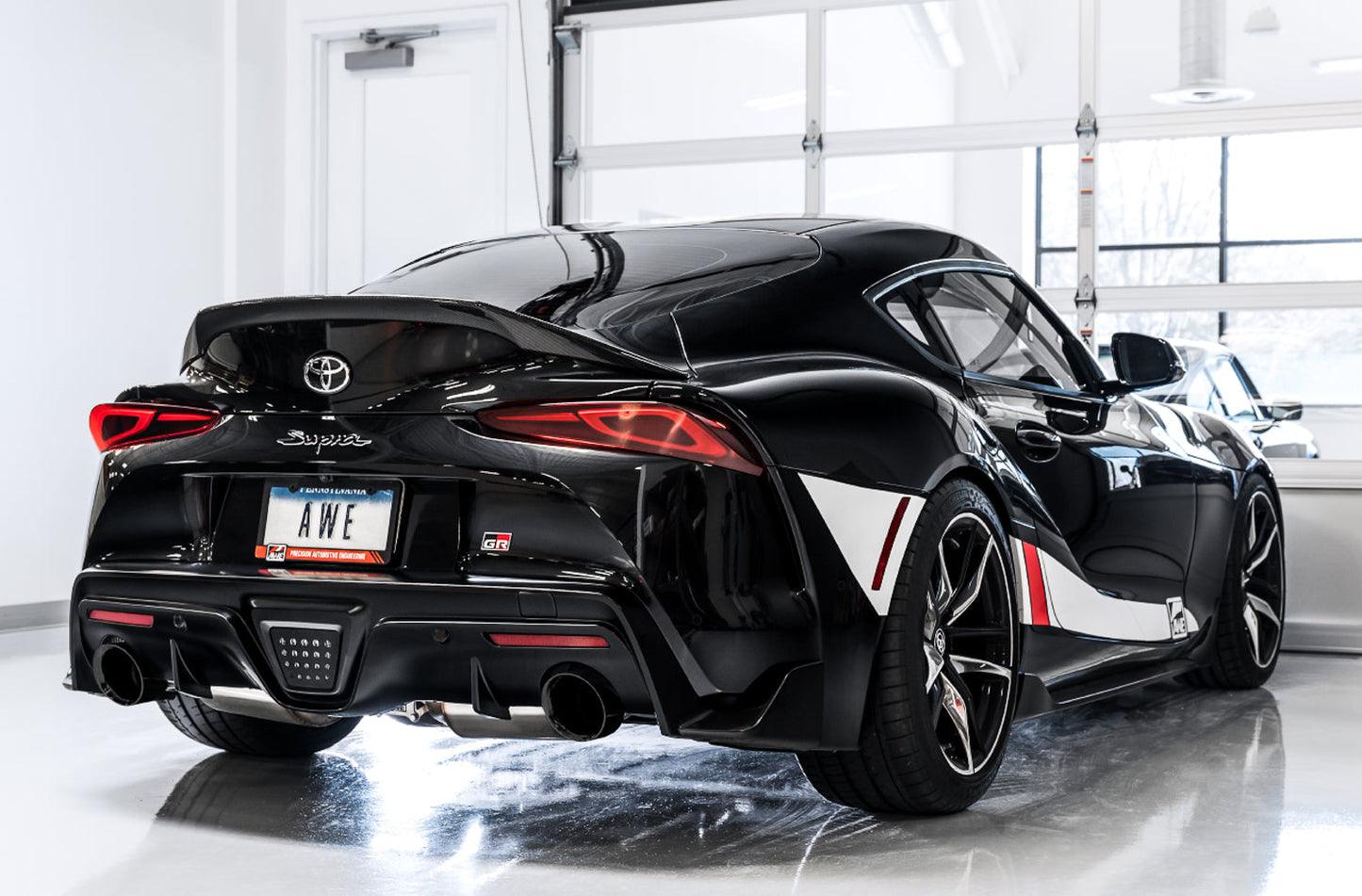 AWE Tuning Non-Resonated Touring Edition Exhaust for A90 Supra - 5" Diamond Black Tips (3020-33072)