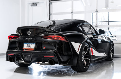 AWE Tuning Non-Resonated Touring Edition Exhaust for A90 Supra - 5" Diamond Black Tips (3020-33072)