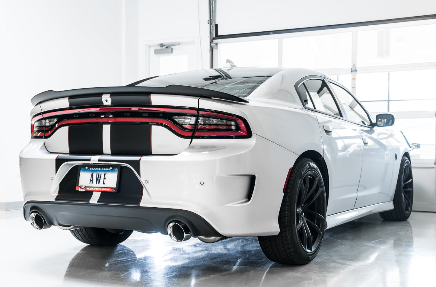 AWE Tuning Touring Edition Exhaust for 17+ Charger 5.7 - Non-Resonated - Diamond Black Tips (3020-33074)