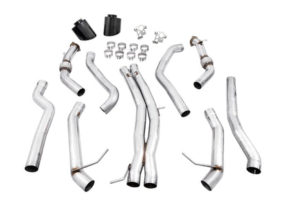 AWE Tuning Track Edition Exhaust for Audi B9.5 RS 5 Coupe - Non-Resonated - Diamond Black RS-style Tips (3020-33123)