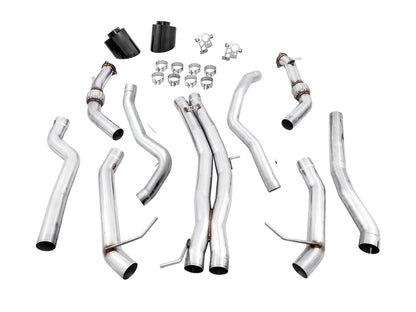 AWE Tuning Track Edition Exhaust for Audi B9.5 RS 5 Sportback - Non-Resonated - Diamond Black RS-style Tips (3020-33124)