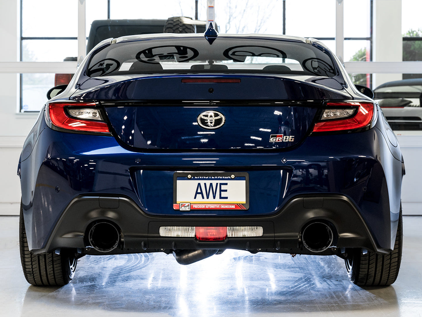 AWE Tuning Track Edition Exhaust for Subaru BRZ / Toyota GR86 / Toyota 86 / Scion FR-S - Diamond Black Tips (3020-33279)