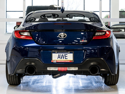 AWE Tuning Track Edition Exhaust for Subaru BRZ / Toyota GR86 / Toyota 86 / Scion FR-S - Diamond Black Tips (3020-33279)
