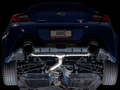 AWE Tuning Track Edition Exhaust for Subaru BRZ / Toyota GR86 / Toyota 86 / Scion FR-S - Diamond Black Tips (3020-33279)