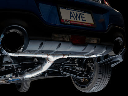 AWE Tuning Track Edition Exhaust for Subaru BRZ / Toyota GR86 / Toyota 86 / Scion FR-S - Diamond Black Tips (3020-33279)