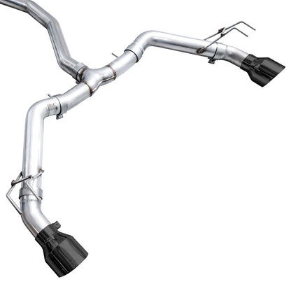 AWE Tuning Track Edition Catback Exhaust - Dual Diamond Black Tips for 22+ Honda Civic Si/Acura Integra (3020-33331)