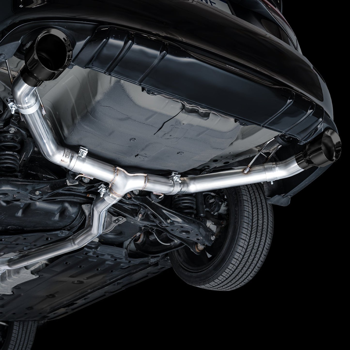 AWE Tuning Track Edition Catback Exhaust - Dual Diamond Black Tips for 22+ Honda Civic Si/Acura Integra (3020-33331)