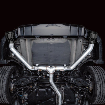 AWE Tuning Track Edition Catback Exhaust - Dual Diamond Black Tips for 22+ Honda Civic Si/Acura Integra (3020-33331)