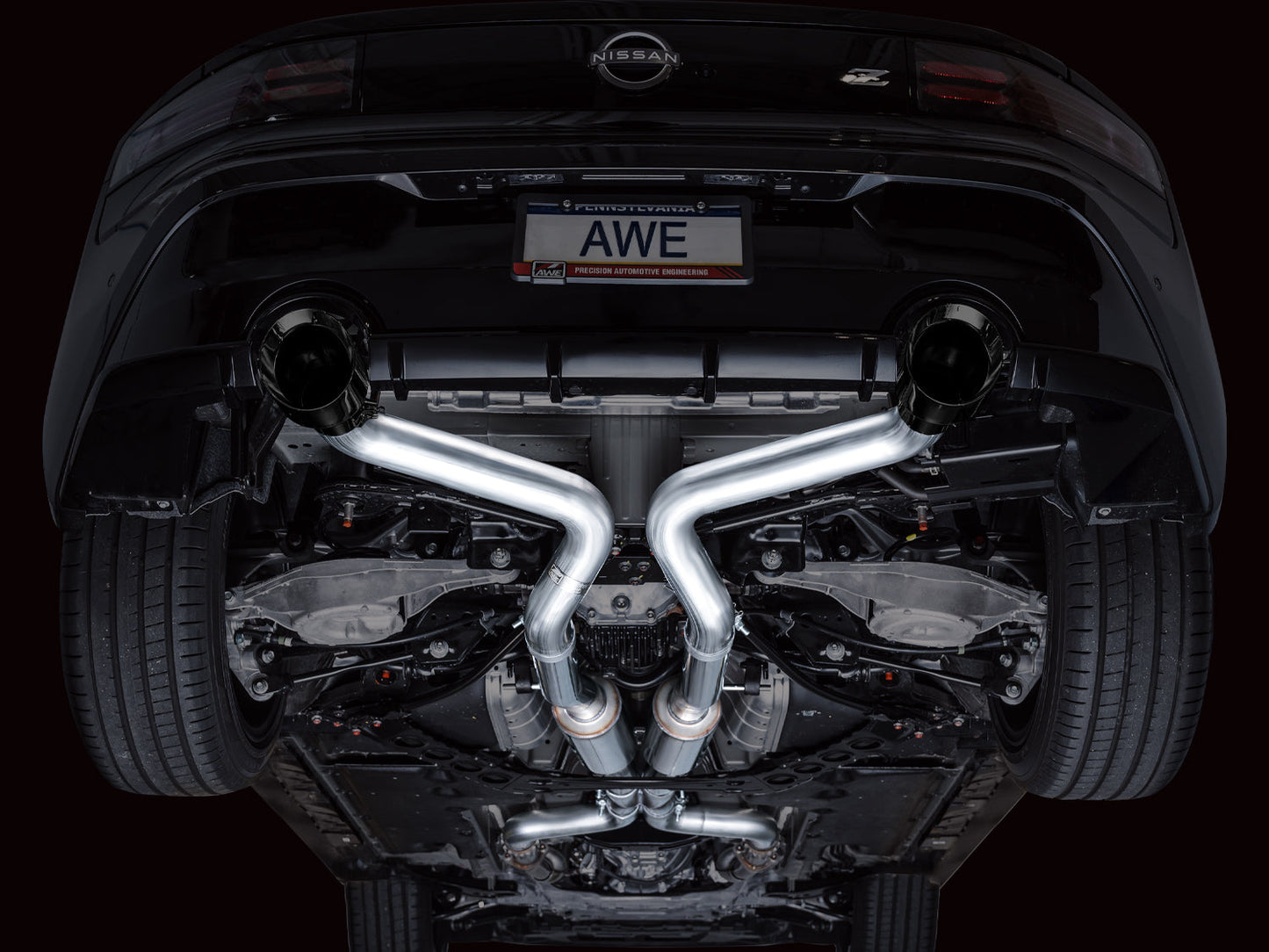 AWE Tuning Track Edition Catback Exhaust System w/ Diamond Black Tips for 2023 Nissan Z RZ34 RWD (3020-33400)