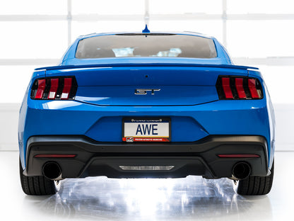 AWE Tuning Track Edition Catback Exhaust w/ Dual Diamond Black Tips for 2024 Ford Mustang GT Fastback S650 RWD (3020-33650)