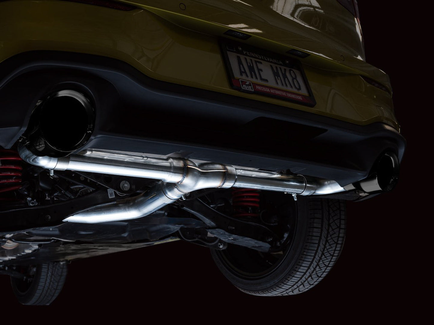 AWE Tuning Track Edition Exhaust for VW MK8 GTI - Diamond Black Tips (3020-33658)
