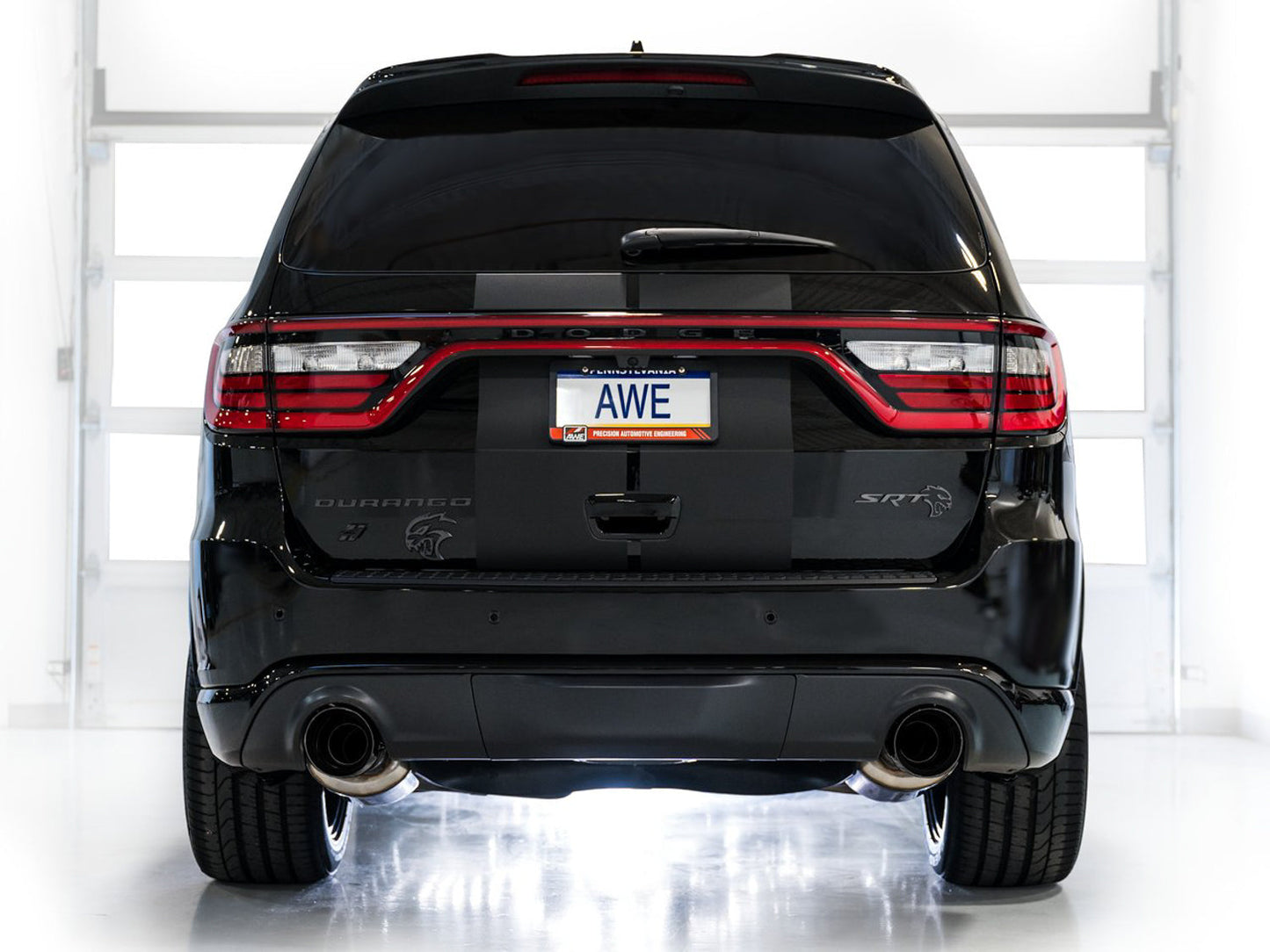 AWE Tuning Track Edition Exhaust - Diamond Black Tips for 18-23 Dodge Durango SRT & Hellcat (3020-33952)