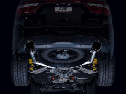 AWE Tuning Track Edition Exhaust - Diamond Black Tips for 18-23 Dodge Durango SRT & Hellcat (3020-33952)
