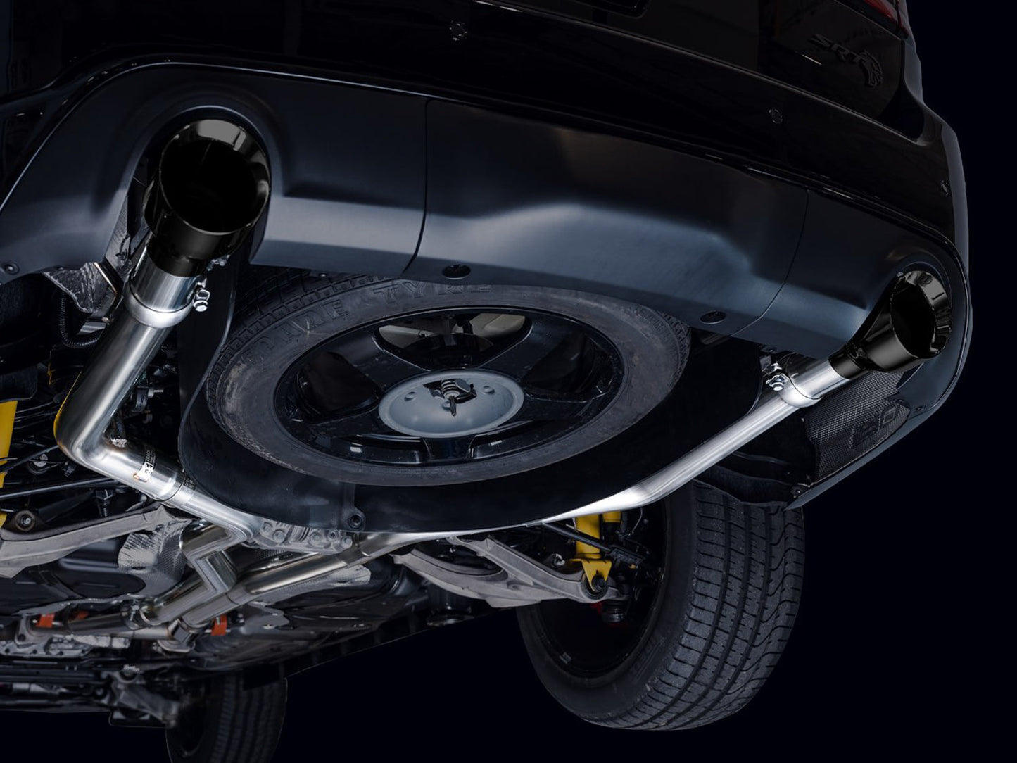AWE Tuning Track Edition Exhaust - Diamond Black Tips for 18-23 Dodge Durango SRT & Hellcat (3020-33952)