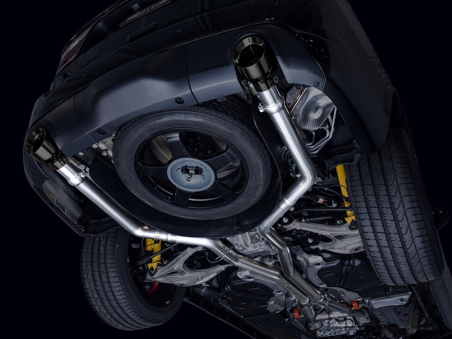 AWE Tuning Track Edition Exhaust - Diamond Black Tips for 18-23 Dodge Durango SRT & Hellcat (3020-33952)