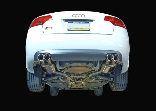 AWE Tuning Track Edition Exhaust for Audi B7 S4 - Chrome Silver Tips (3020-42010)