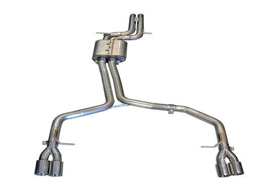 AWE Tuning Track Edition Exhaust for Audi B8 S4 3.0T - Chrome Silver Tips (90mm) (3020-42020)