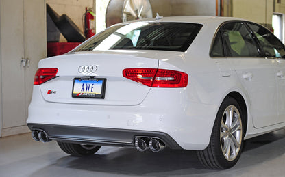 AWE Tuning Track Edition Exhaust for Audi B8 S4 3.0T - Chrome Silver Tips (102mm) (3020-42026)