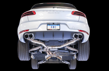 AWE Tuning Track Edition Exhaust System for Porsche Macan S / GTS / Turbo - Chrome Silver 102mm Tips (3020-42040)
