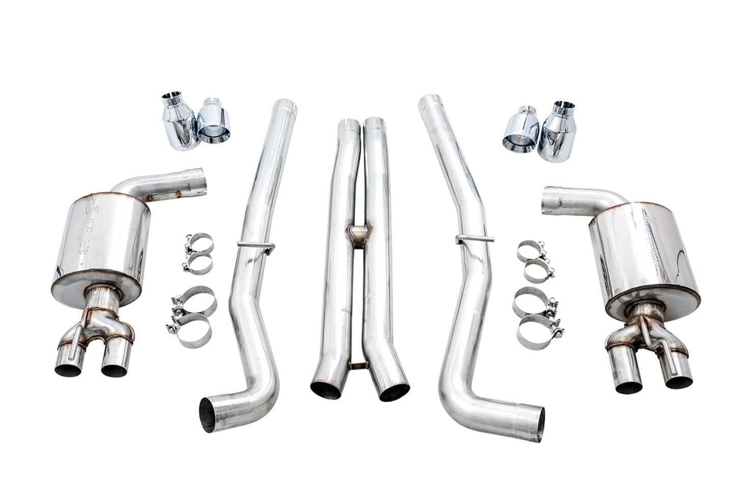 AWE Tuning Touring Edition Exhaust for 17+ Challenger 5.7 - Non-Resonated - Chrome Silver Quad Tips (3020-42076)