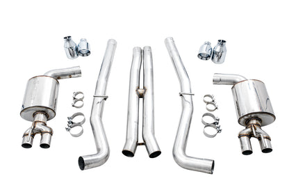 AWE Tuning Touring Edition Exhaust for 17+ Challenger 5.7 - Non-Resonated - Chrome Silver Quad Tips (3020-42076)