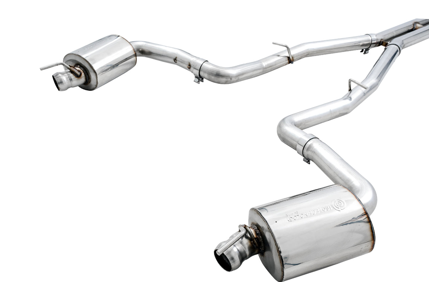 AWE Tuning Touring Edition Exhaust for 17+ Challenger 5.7 - Non-Resonated - Chrome Silver Quad Tips (3020-42076)
