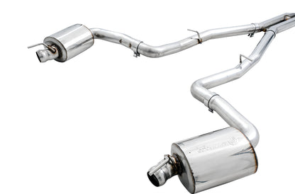 AWE Tuning Touring Edition Exhaust for 17+ Challenger 5.7 - Non-Resonated - Chrome Silver Quad Tips (3020-42076)