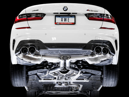 AWE Tuning Track Edition Exhaust for G2X M340i / M440i - Chrome Silver Tips (3020-42078)