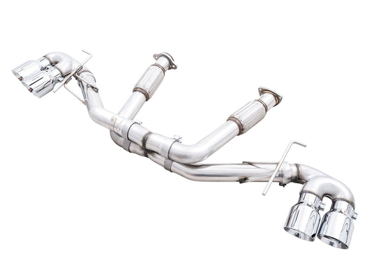 AWE Tuning Track Edition Exhaust for C8 Corvette - Chrome Silver Tips (3020-42080)