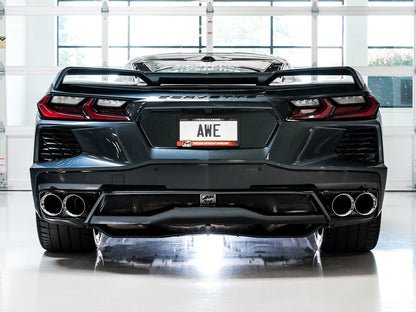 AWE Tuning Track Edition Exhaust for C8 Corvette - Chrome Silver Tips (3020-42080)