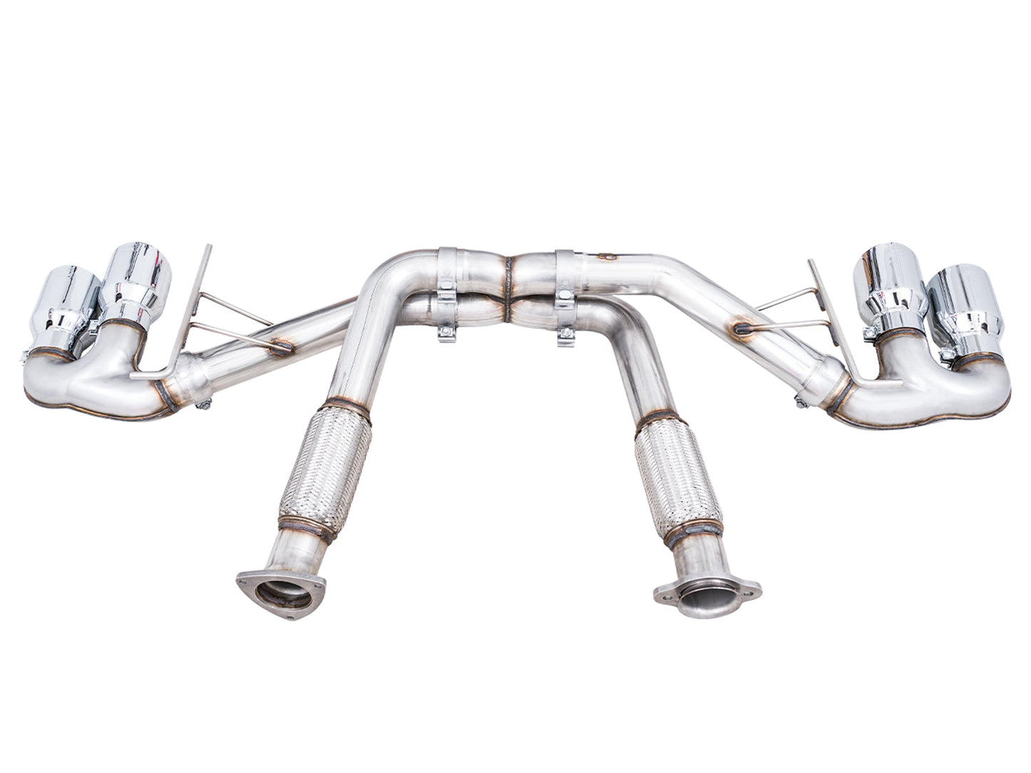 AWE Tuning Track Edition Exhaust for C8 Corvette - Chrome Silver Tips (3020-42080)