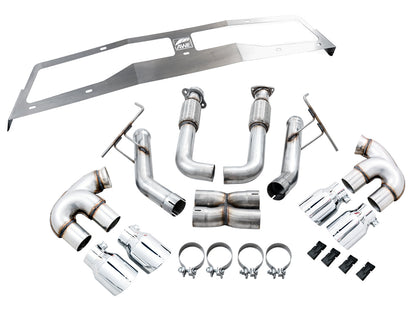 AWE Tuning Track Edition Exhaust for C8 Corvette - Chrome Silver Tips (3020-42080)
