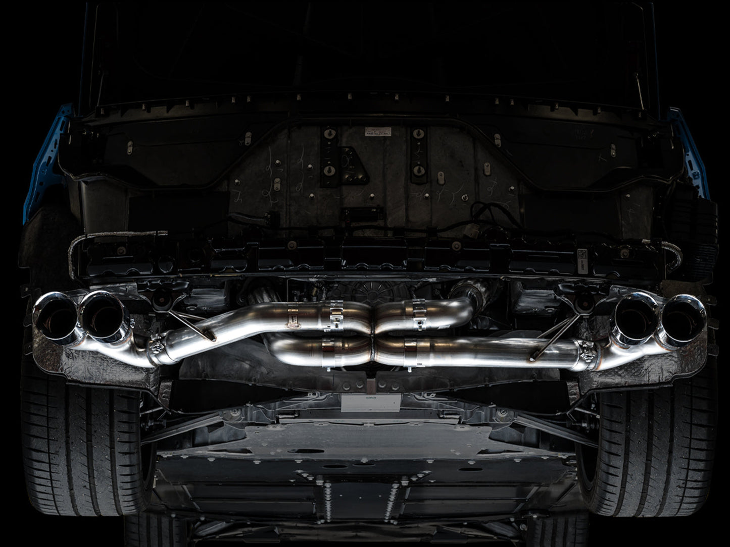 AWE Tuning Track Edition Exhaust for C8 Corvette - Chrome Silver Tips (3020-42080)