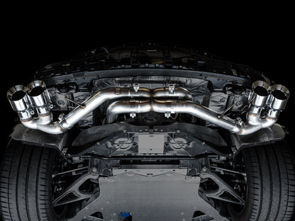 AWE Tuning Track Edition Exhaust for C8 Corvette - Chrome Silver Tips (3020-42080)