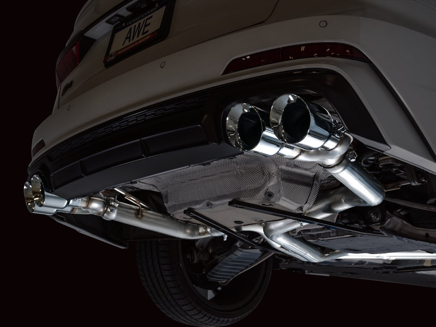 AWE Tuning Track Edition Exhaust - Chrome Silver Tips for 19-23 Audi C8 S6/S7 (3020-42101)
