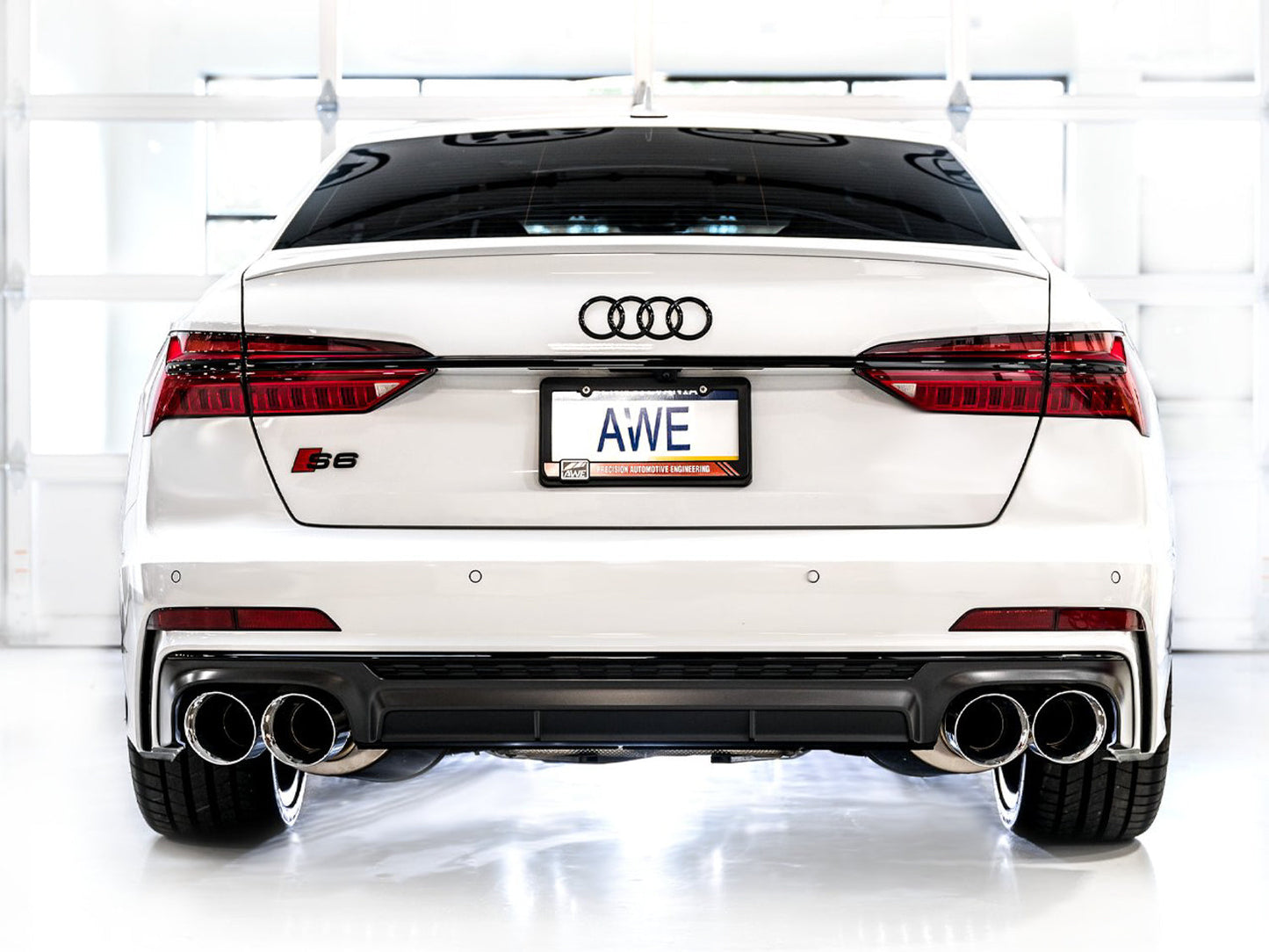 AWE Tuning Track Edition Exhaust - Chrome Silver Tips for 19-23 Audi C8 S6/S7 (3020-42101)